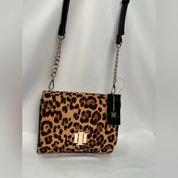 I.N.C. INTERNATIONAL CONCEPTS Sibbell Crossbody Bag Leopard New - Picture 4 of 13